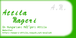 attila mageri business card